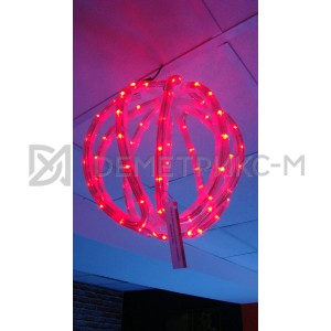 Шар Красный из светодиодного дюралайта, диаметром 30 см