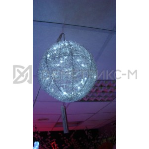 Шар подвесной Белый, 50 светодиодов, диаметр 25 см