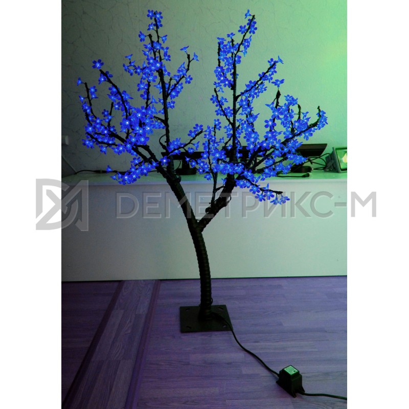 Светодиодное Дерево «Сакура» Синее, 1,5М, 450 светодиодов/цветков, IP 65, 36 В  (низковольтное)