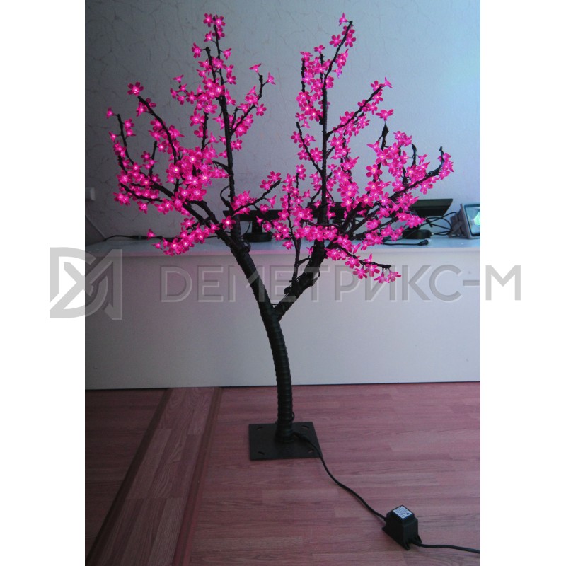 Светодиодное Дерево «Сакура» Розовое, 2,4 М, 1728 светодиодов/цветков, IP 65, 24 В  (низковольтное)