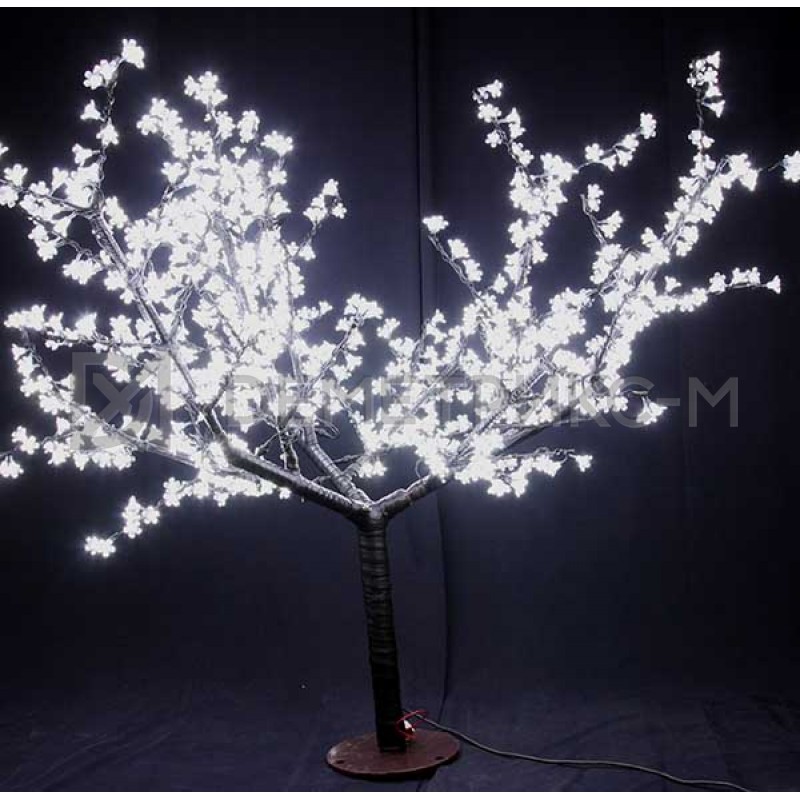 Светодиодное Дерево «Сакура» Белое, 2,4 М, 1728 светодиодов/цветков, IP 65, 24 В  (низковольтное)