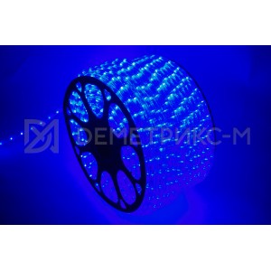 Дюралайт LED 2W Синий ФЛЕШ  (моргает каждый 6-ой диод) 36 LED/метр