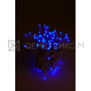 Гирлянда LED Синий цвет 9,2 м, 92 LED, 10Вт Белый провод